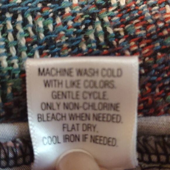 Apt. 9, size S orange lavender yellow black geometric pullover spandex dress - Picture 6 of 8